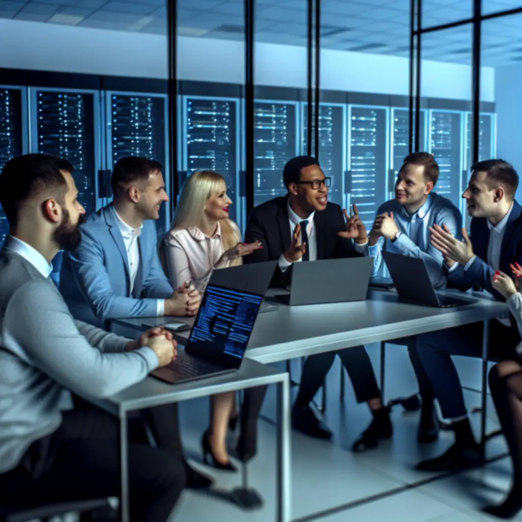 Zespół profesjonalistów IT nadzorujący infrastrukturę firmową