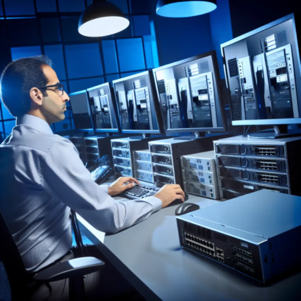 Specjalista IT pracujący w nowoczesnym biurze