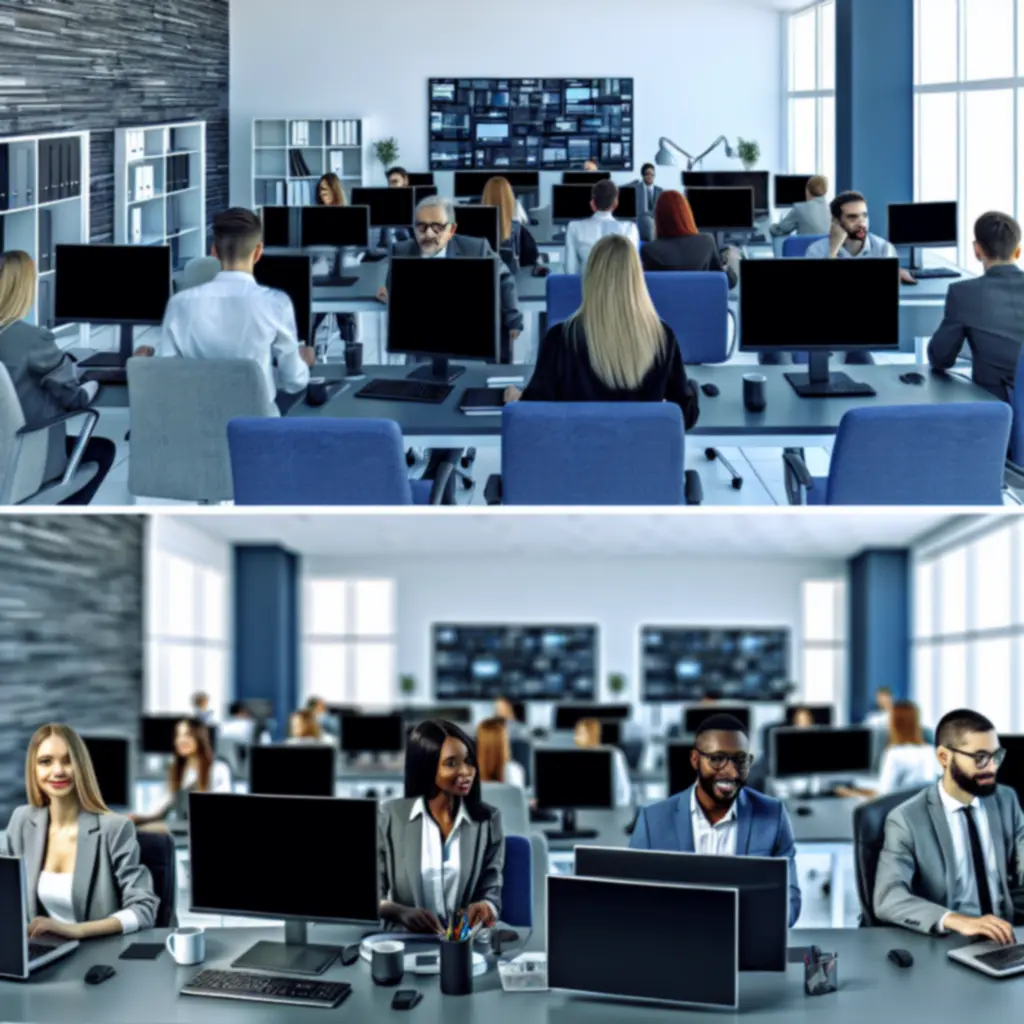 Zespół specjalistów IT wspierających nowoczesne biuro