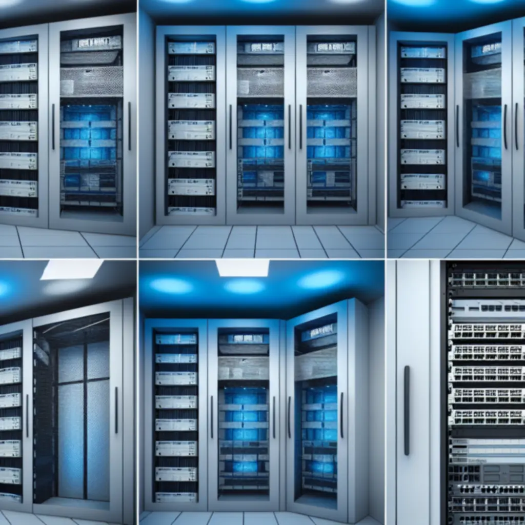 Nowoczesna serwerownia z infrastrukturą sieciową