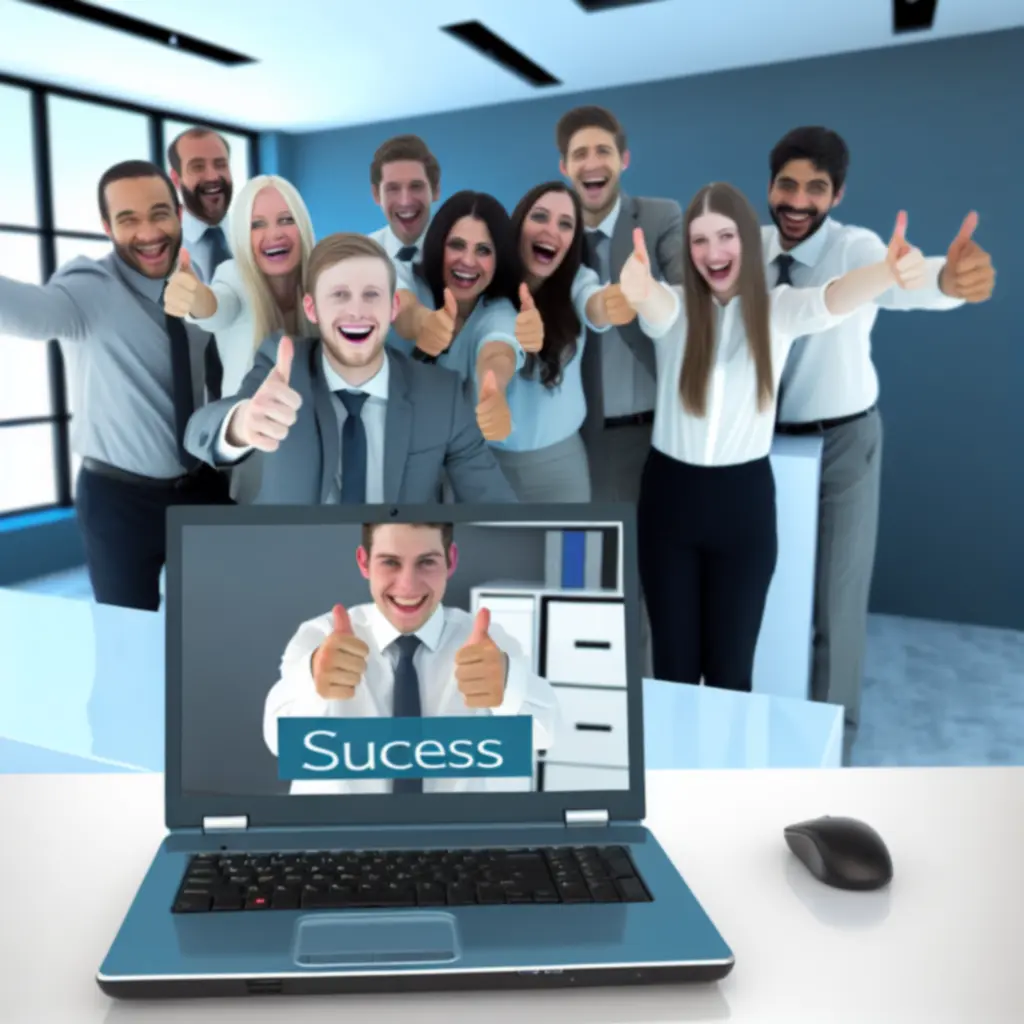 Zadowolony zespół firmy korzystającej ze wsparcia IT